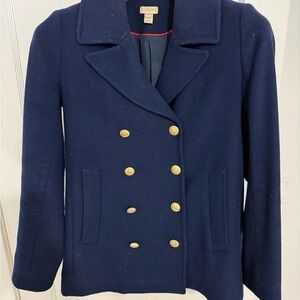 J. Crew Classic Navy Pea Coat